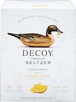 Decoy Premium Seltzer Chardonnay With Lemon & Ginger