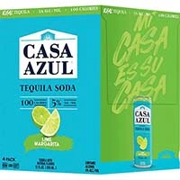 Casa Azul Lime Tequila Soda 4pk