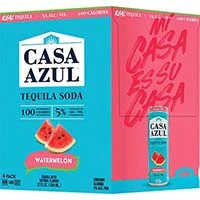 Casa Azul Watermelon Tequila Soda 4pk