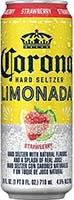 Corona Hard Seltzer Limonada Strawberry Gluten Free Spiked Sparkling Water