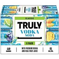 Truly Classic Vod Soda 8pk Can