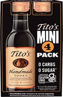 Tito's Handmade Vodka, 4 Pack Of 50 Ml