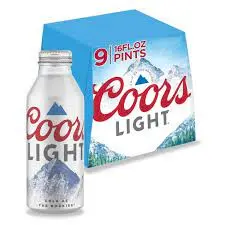 Coors Light Alum 9pk 16oz Alum