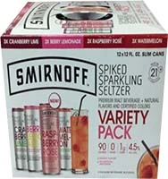 Smirnoff Spiked Seltzer Variety 12oz Can 12pk