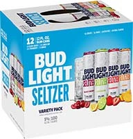 Bud Light Black Cherry, Lemon Lime, Strawberry & Mango Seltzer Variety Pack Lemon Lime Can