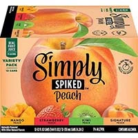 Simply Spiked Peach Vrty12pk 12oz Can