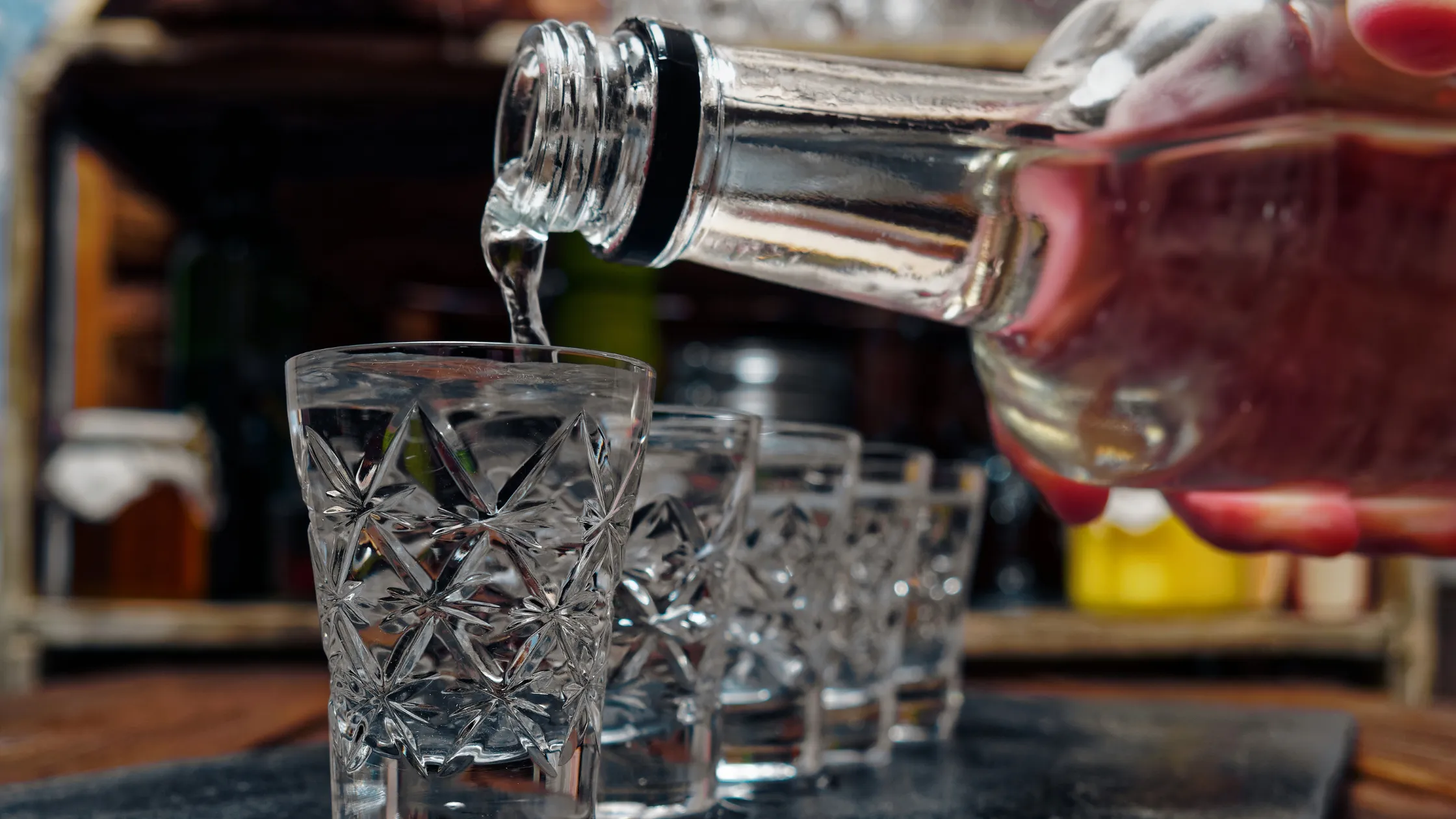 Image of various vodka glasses